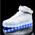 Per uomo Scarpe da ginnastica Scarpe LED Scarpe luminose scarpe da skate Sneakers alte Footing Per sport Informale Scuola Esterno Da giorno PU Traspirante Prova di usura Con lacci intrecciali Nastro