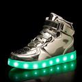 Per uomo Scarpe da ginnastica Scarpe LED Scarpe luminose scarpe da skate Sneakers alte Footing Per sport Informale Scuola Esterno Da giorno PU Traspirante Prova di usura Con lacci intrecciali Nastro