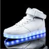 sneakers alte da uomo dorate con led: scarpe luminose e luminose con suole luminose ricaricabili per feste e abbigliamento casual