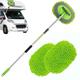 Kit per lavaggio auto in microfibra da 62 pollici - include mocio a spazzola, spugna guanto amplificatore; manico lungo in lega di alluminio per una pulizia completa dell'auto!