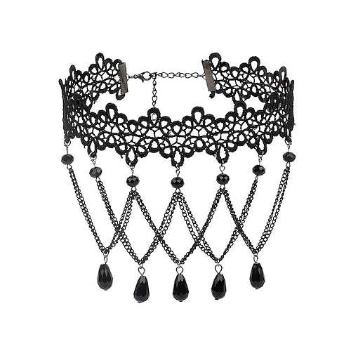 Collana Choker Collane Girocollo Punk e gotico Lolita Pizzo Per Lolita Cosplay Per donna Bigiotteria Gioielleria di moda