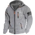 Per uomo Stampe astratte Bandiera Felpe Manica lunga Felpe Con cappuccio Di tendenza Giornaliero Da mare Per uscire Primavera Autunno Grigio 4 Grigio #5 Blu scuro Abbigliamento progettista S M L XL