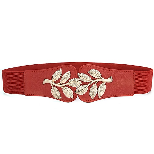 Per donna Cintura larga Cintura corsetto Tela Fibbia in metallo Geometrica Cord Wowen Formale Lavoro Quotidiano Nero Bianco Rosso Blu marino