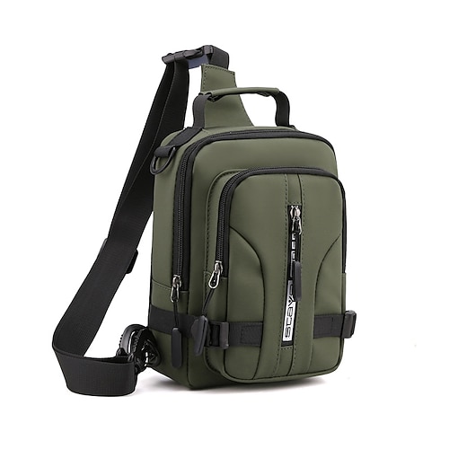 borsa antifurto da uomo borse a tracolla scuola borse a tracolla per viaggi brevi borsa a tracolla in nylon da uomo zaino a tracolla con ricarica USB, regalo di ritorno a scuola