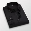Per uomo Camicia elegante Camicia non stiro Camicia con Colletto Camicia con Bottoni Semplice Matrimonio Lavoro Rosa chiaro Nero Bianco Rosso Manica Lunga Colletto Mao Primavera Autunno