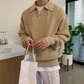 Per uomo Felpa Maglione con zip Maglione polo pullover Maglione A coste Maglia Tunica Mezza Zip Lavorato a maglia Liscio Collo ripiegabile Tenere al caldo Contemporaneo moderno Ufficio Da tutti i