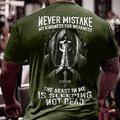 Per uomo Teschi maglietta Manica corta maglietta Girocollo Camicia Sportivo Classico Informale Sportivo Per eventi Per uscire Nero Rosso Verde militare Estate Abbigliamento S M L XL XXL XXXL