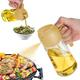 Spruzzatore e dispenser per olio in vetro 2 in 1 da 16 once per cucina Spruzzatore per olio in bottiglia di olio d'oliva da 470 ml per cucinare, cucina, insalata, barbecue