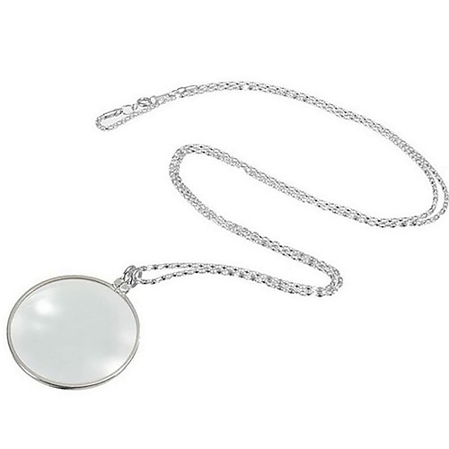 collana monocolo decorativa con ciondolo lente d'ingrandimento collana ciondolo in argento placcato in oro per gioielli da donna