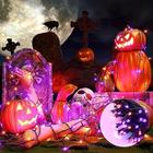 halloween viola arancione stringa di luce 8 funzioni per interni ed esterni halloween stringa di luce decorativa bassa tensione spina di sicurezza 10 metri 100 luci 20 metri 200 luci 30 metri 300 luci