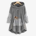 Per donna Cappotto teddy Giacca sportiva Giacca in sherpa Giacca in pile Esterno Strada Giornaliero Autunno Inverno Standard Cappotto Standard Tenere al caldo Traspirante Streetwear Informale Giacca