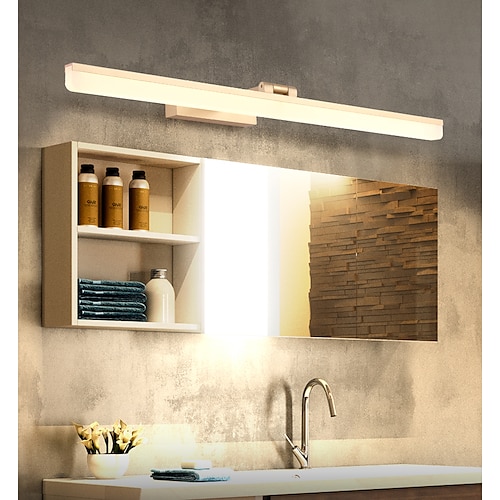 led specchio luce vanità luce opaco moderno 50 cm 60 cm 70 cm illuminazione bagno bagno applique da parete in alluminio ip20 110-240 v 0 w