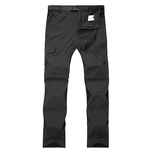 pantaloni da trekking da uomo pantaloni neri pantaloni convertibili/pantaloni con zip tinta unita estate all'aperto impermeabili traspiranti asciugatura rapida nylon traspiranti pantaloni/pantaloni convertibili pantaloni neri army