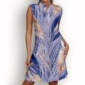 Per donna vestito da golf Rosa Blu marino Blu Senza maniche Protezione solare Completo da tennis A foglia Abbigliamento da golf da donna Abbigliamento Abiti Abbigliamento