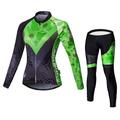Malciklo Per donna Maglia da ciclismo con pantaloni Manica Lunga Mountain Bike MTB Ciclismo su strada Autunno Inverno Giallo Rosso Blu Formale Taglie Forti Bicicletta Fodera in Pile Pile Velluto Lycra