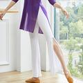 Balli da sala Pantaloni Con spacco Tinta unita Per donna Addestramento Prestazioni Senza maniche Naturale Capitale