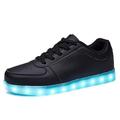 Per uomo Scarpe da ginnastica Scarpe LED scarpe da skate Per sport Informale Esterno Giornaliero Sintetico Con lacci intrecciali Nero Bianco Argento Estate Primavera