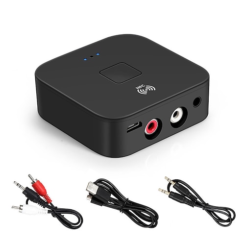 vaorlo ricevitore nfc adattatore bluetooth 5.0 con jack aux da 3,5 mm per kit per auto altoparlante e cuffie ricevitore wireless musica stereo