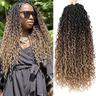 marrone 18 pollici 7 confezioni faux locs crochet capelli morbidi crochet locs pre loop crochet trecce ricci boho locs crochet capelli sintetici hippie locs estensioni dei capelli