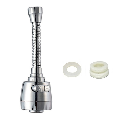 Estensione del rubinetto del rubinetto del lavello della cucina 18 cm Spruzzatore a 2 modalità, estensore antispruzzo girevole a 360 gradi con testina di spruzzo del tubo flessibile aeratore girevole modalità schiuma e pioggia per diametro 22-24 mm