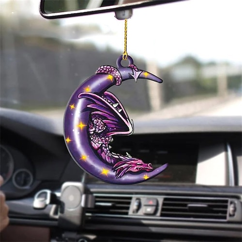 starfire nuovo arrivo luna blu con drago amante auto appeso ornamento decorazione vacanza decorazione della casa ornamento appeso