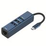 usb expander 4-in-1 3.0hub splitter type-c notebook con scheda di rete da 100 megabit one drag four expander