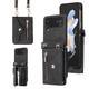 telefono Custodia Per Samsung Galaxy Z Flip 7 Z Flip 6 Z Flip 5 Z Flip 4 Z Flip 3 Borsa a Mano Custodia Portafoglio Flip Cerniera Con Tracolla Removibile Tinta unita PC Pelle PU