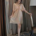 abito da notte bianco per San Valentino da donna lingerie sexy body in pizzo pigiama tinta unita comfort home letto traspirante vestito per la serata degli appuntamenti