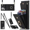 telefono Custodia Per Samsung Galaxy S25 S24 S23 S22 S21 FE S21 Ultra Plus A14 A54 A73 A33 Borsa a Mano Custodia Portafoglio Supporto ad anello Anti-furto Con Tracolla Removibile TPU Pelle PU