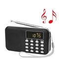 portatile digitale am fm radio media speaker lettore musicale mp3 supporto tf card / disco usb con display a led e funzione torcia di emergenza