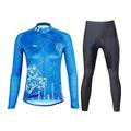 Per donna Manica lunga Maglia con pantaloni da ciclismo Gonna da ciclismo Estate Licra Poliestere Verde Nero Viola Divertente Bicicletta Completo tuta Pad 3D Traspirante Resistente ai raggi UV