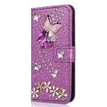 telefono Custodia Per Samsung Galaxy S24 S23 S22 S21 S20 Ultra Plus FE A72 A32 A52 S10 S9 S8 S7 Plus Edge Custodia Portafoglio con Supporto Flip Strass Cuore Glitterato Resistente Pelle PU