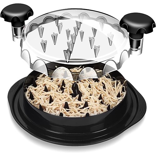 tritatutto per pollo, utensile tritacarne visibile da 10,8 con piastra separata, grande trituratore per pollo - impugnatura ergonomica, lavabile in lavastoviglie, antiscivolo, resistente al calore, senza bpa