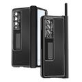 telefono Custodia Per Samsung Galaxy Piegatura a Z 7 Z Fold 5 Z Fold 4 Z Fold 3 Custodia Integrale con Proteggi Schermo Cavalletto con S Pen Trasparente PC Metallo