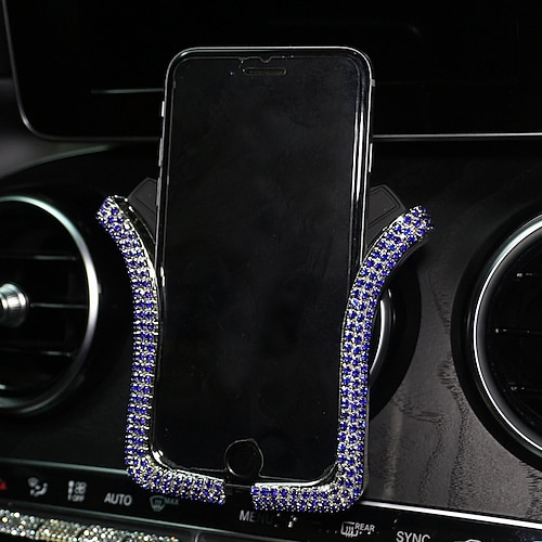 supporto per telefono con strass per auto presa d'aria in cristallo supporto per sfiato telefono clip diamantata per interni auto supporto per smartphone universale parti automobilistiche Accessori