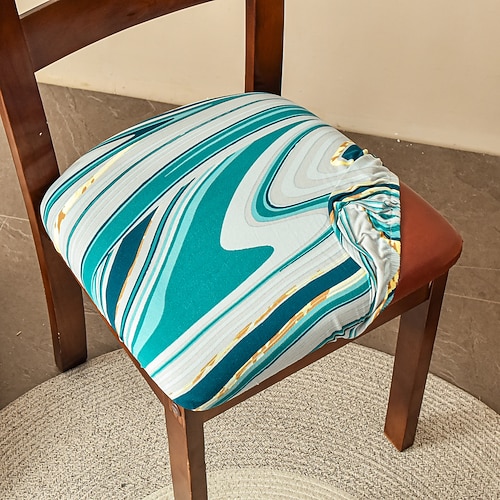 coprisedili per sedie da sala da pranzo set di 2 coprisedili per sedie stampati elasticizzati set di 2 coprisedili per sedie imbottiti rimovibili lavabili coprisedili per cuscini per la cucina ufficio