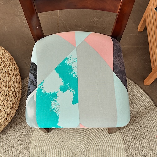 coprisedili per sedie da sala da pranzo set di 2 coprisedili per sedie stampati elasticizzati set di 2 coprisedili per sedie imbottiti rimovibili lavabili coprisedili per cuscini per la cucina ufficio