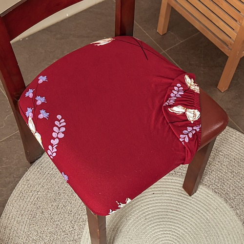 coprisedili per sedie da sala da pranzo set di 2 coprisedili per sedie stampati elasticizzati set di 2 coprisedili per sedie imbottiti rimovibili lavabili coprisedili per cuscini per la cucina ufficio