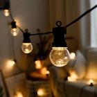 Outdoor Solar Lichterkette 5m wasserdichte Lichterkette mit Fernbedienung G50 Glühbirne Licht Outdoor wasserdichte LED Lichterkette 10leds Lichterketten Gartenterrasse Hochzeit Weihnachten Café