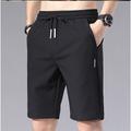 Herren Sportliche Shorts Aktive Shorts Lässige Shorts Tasche Kordelzug Elastische Taille Glatt Komfort Rasche Trocknung Outdoor Täglich Ausgehen Modisch Strassenmode Schwarz Hellgrün