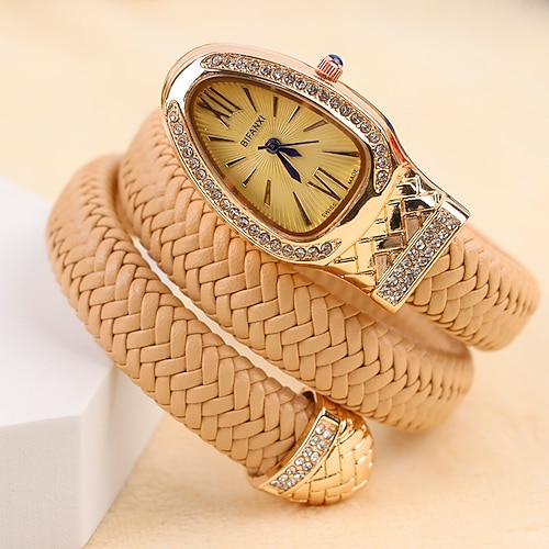 2023 kreative Persönlichkeit Schlangenuhren Damenmarke Luxus stilvolle Quarz Damenarmbanduhr mit Diamanten