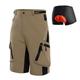 Nuckily Herren Innenhose Fahrrad Radlerhose Fahrradhose Fahrradshorts Radunterhose Radhose Fahhrad Kurze Hose Gepolsterte Shorts / Gämse entspannte Passform MTB Mountain Sport 3D-Pad Rasche Trocknung