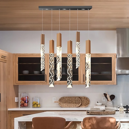 2-Licht 3-Licht 6-Licht 3 cm Abblendbar Single Design Pendelleuchten Aluminium Galvanisierung Modern Nordischer Stil 110-120V 220-240V Image