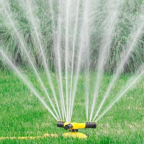 Automatischer rotierender Sprinkler, 360°-Bewässerungswerkzeuge für Rasen, Düse für die Gartenbewässerung, Bewässerungsgeräte, Gartenarbeit Ampere; Rasen liefert Image