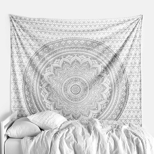 Mandala Bohemian große Wandteppich Kunstdekor Decke Vorhang hängend Zuhause Schlafzimmer Wohnzimmer Wohnheim Dekoration Boho Hippie psychedelisch Blumen Blume Lotus Indianer Image