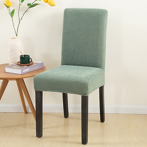 Stuhlhusse für Esszimmerstühle, burgunderfarben, Stretch-Stuhlsitzbezug, Spandex, waschbar, Küchenschutz für Esszimmer, Hochzeitszeremonie, langlebig Image