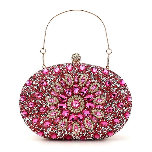 Luxuriöse Abendclutch aus blauem Kristall für Damen – Strass-Handtasche mit Griff für Hochzeiten, Partys und formelle Anlässe