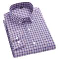 Herren Oberhemd Oxford Hemd Grau Blau Gelb Hellgrün Langarm Streifen Umlegekragen Ganzjährig Hochzeit Strasse Bekleidung Button-Down