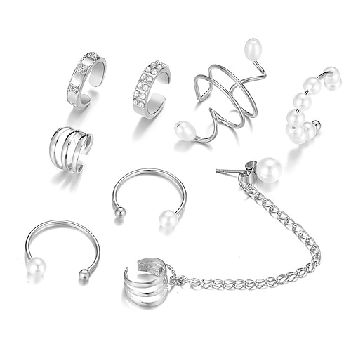 Europa und die Vereinigten Staaten grenzüberschreitende neue Perlenohrclips für Männer und Frauen, nicht durchdringende falsche Knorpelohrringe, Ohrringe, Schmuck Image