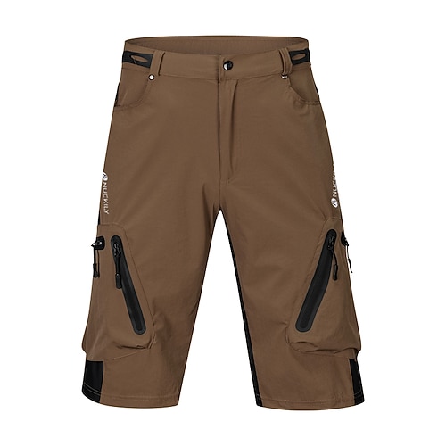 Nuckily herren mtb shorts lycra radhose wasserdicht atmungsaktiv schnell trocknend leicht und baggy reißverschlusstaschen sommer fahrradbekleidung berg rennrad radsport fortgeschritten schwarz Image
